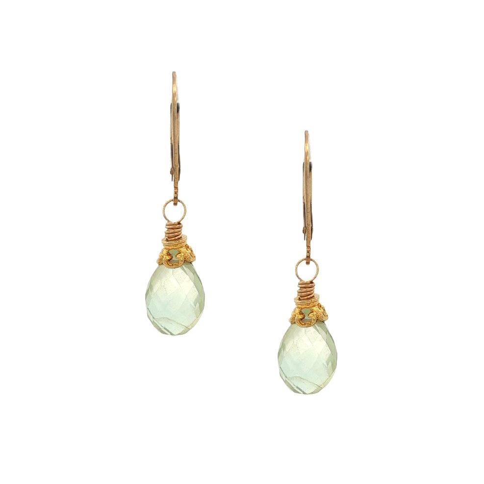 Anatoli Collection Vermeil Prehnite Earrings