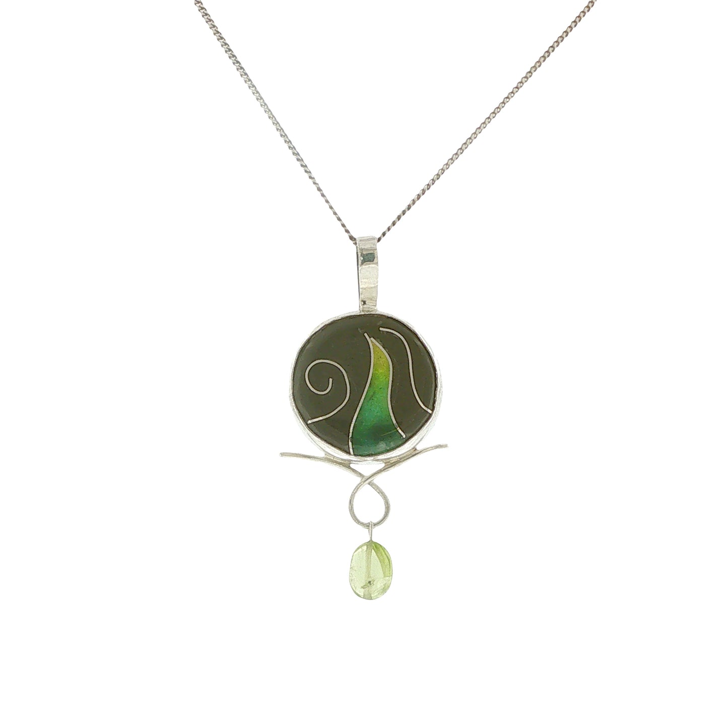 Vitrice McMurry Jewelry Sterling Silver Cloisonne Pendant