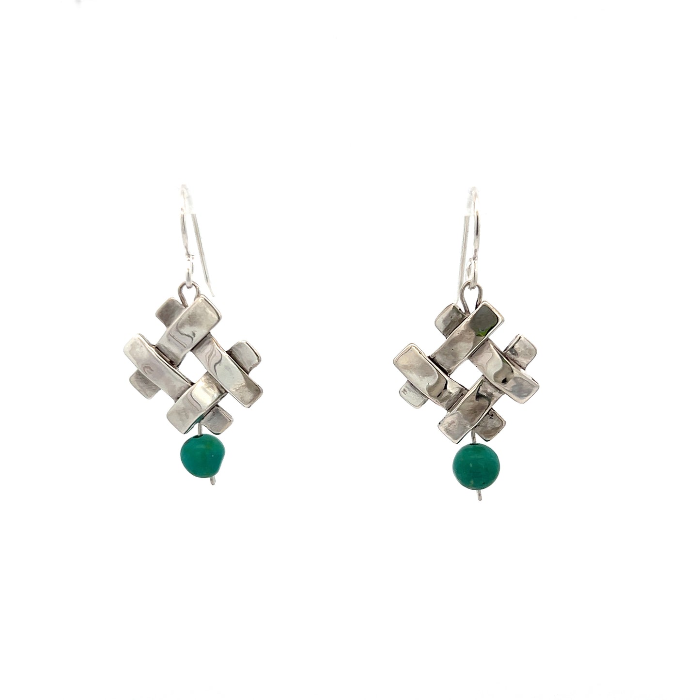 Vitrice McMurry Sterling Silver "Criss-Cross" Turquoise Earrings