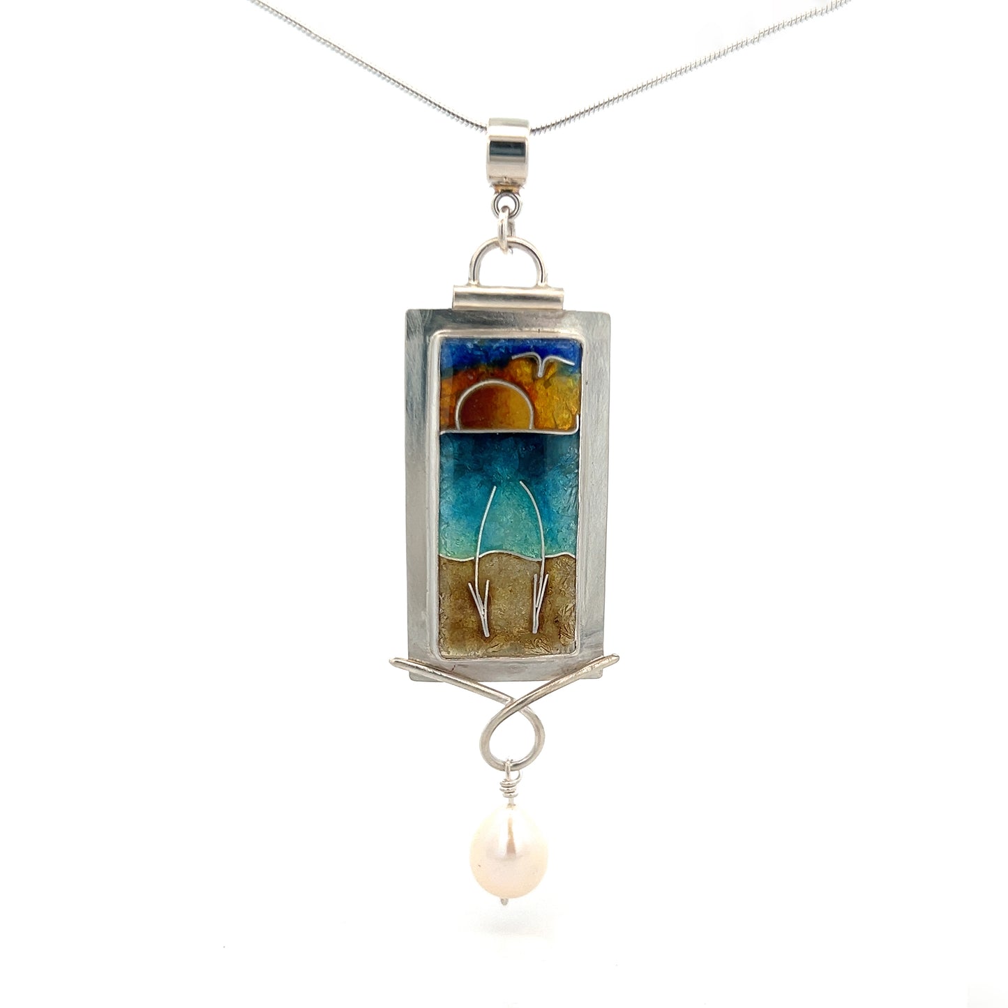 Vitrice McMurry Jewelry Sterling Silver Cloisonne Pendant