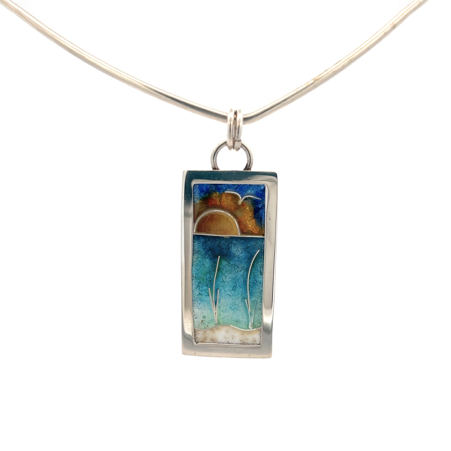 Vitrice McMurry Jewelry Sterling Silver Cloisonne Pendant