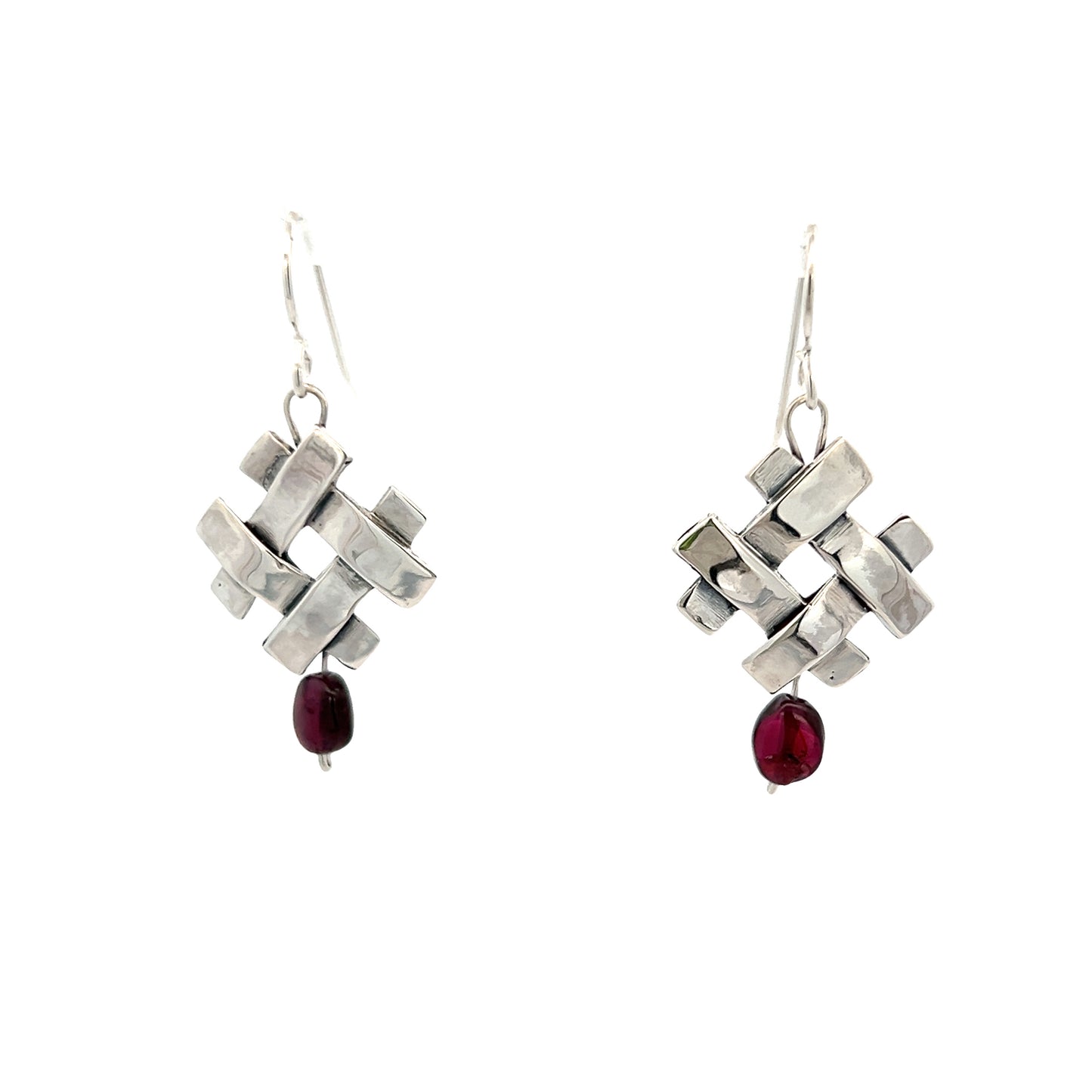 Vitrice McMurry Sterling Silver "Criss-Cross" Ruby Earrings