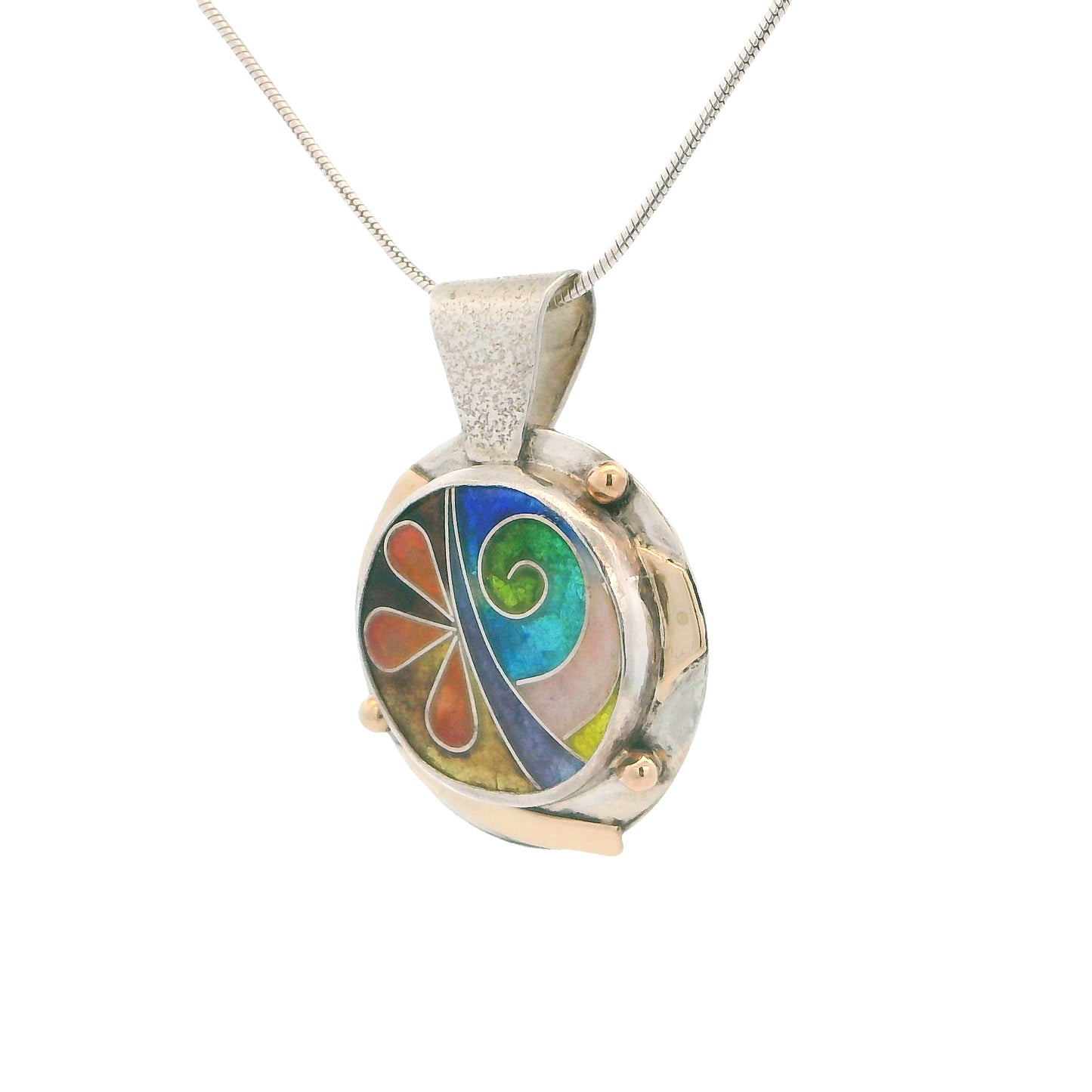 Vitrice McMurry Jewelry Sterling Silver Cloisonne Pendant