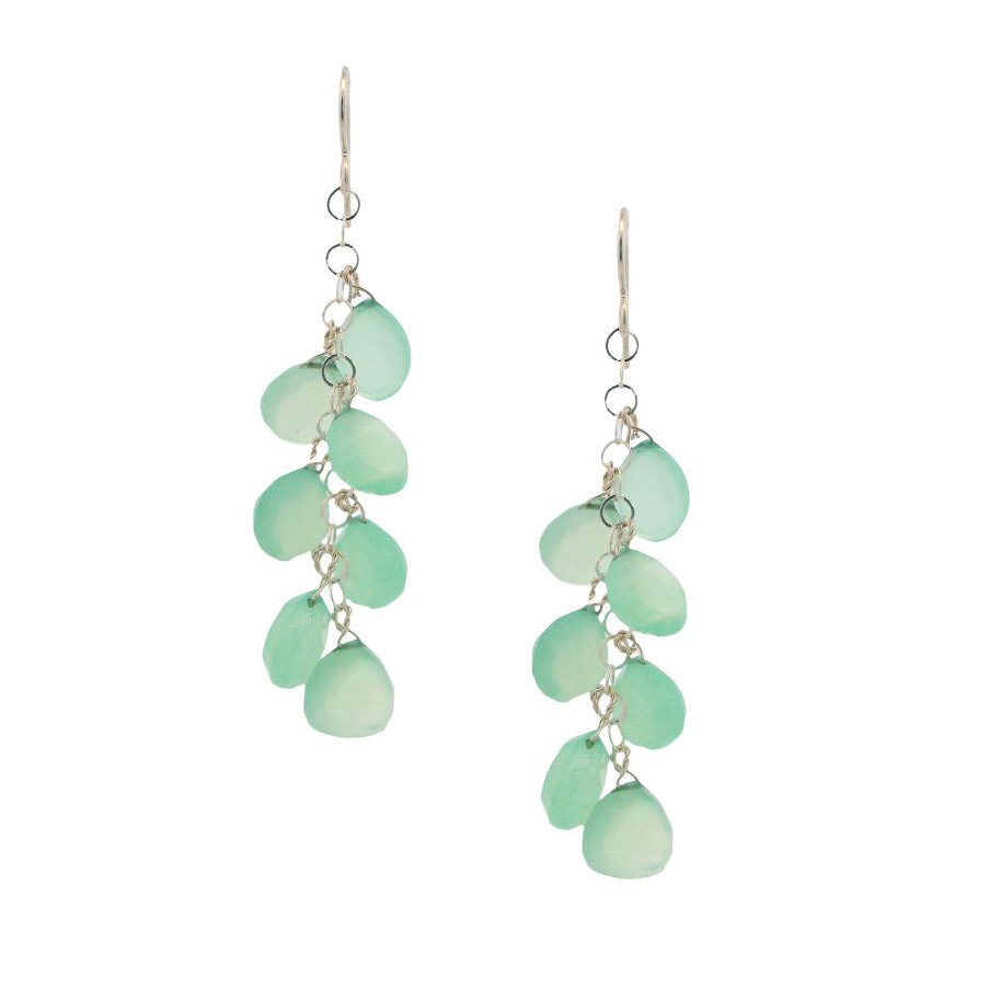 Vitrice McMurry Sterling Chalcedony Dangle Earrings