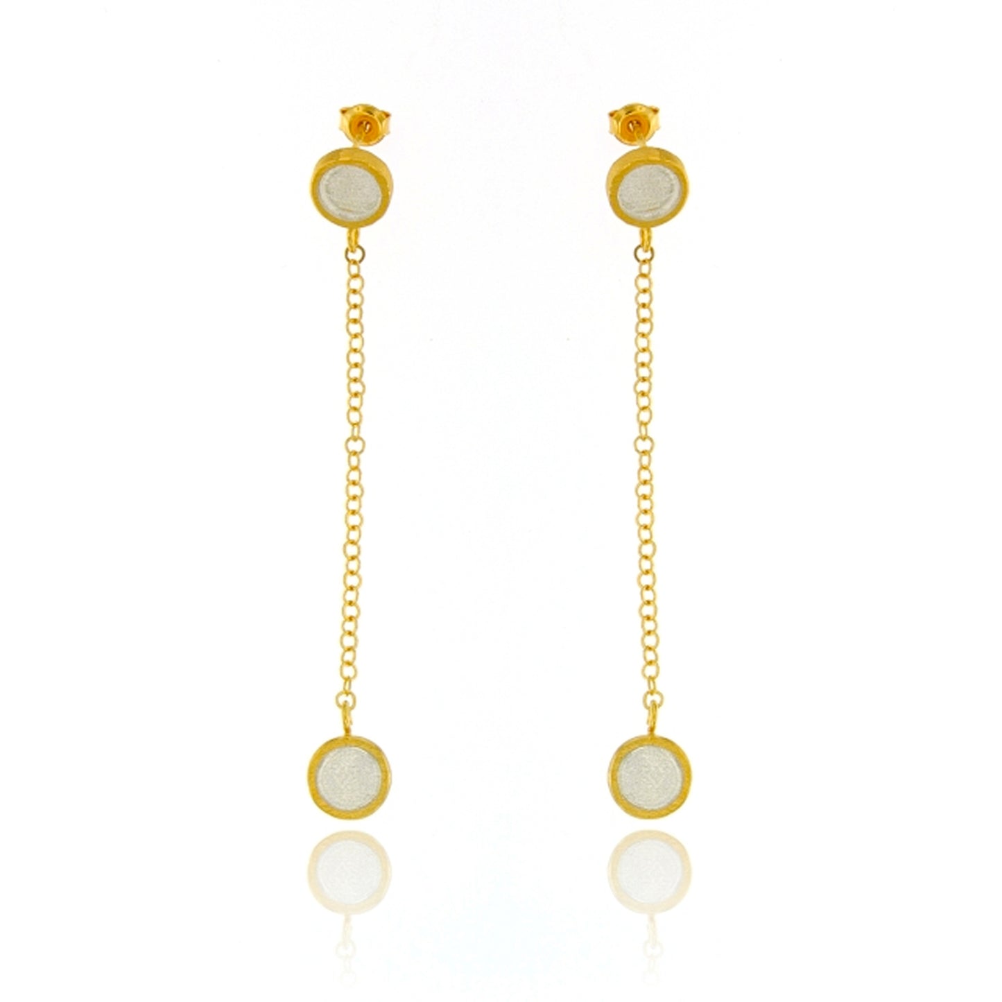 Mysterium Collection Vermeil Chain Dot Drop Earrings