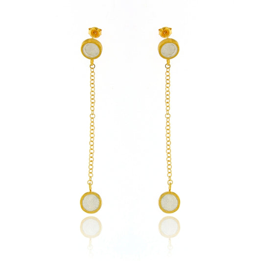 Mysterium Collection Vermeil Chain Dot Drop Earrings