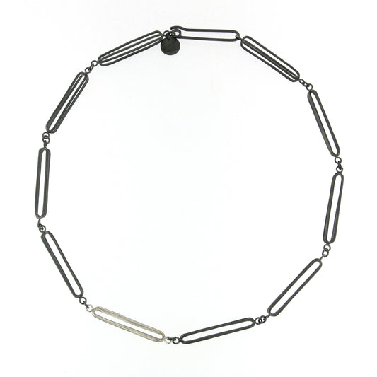 Mysterium Collection Oxidized Sterling Link Necklace