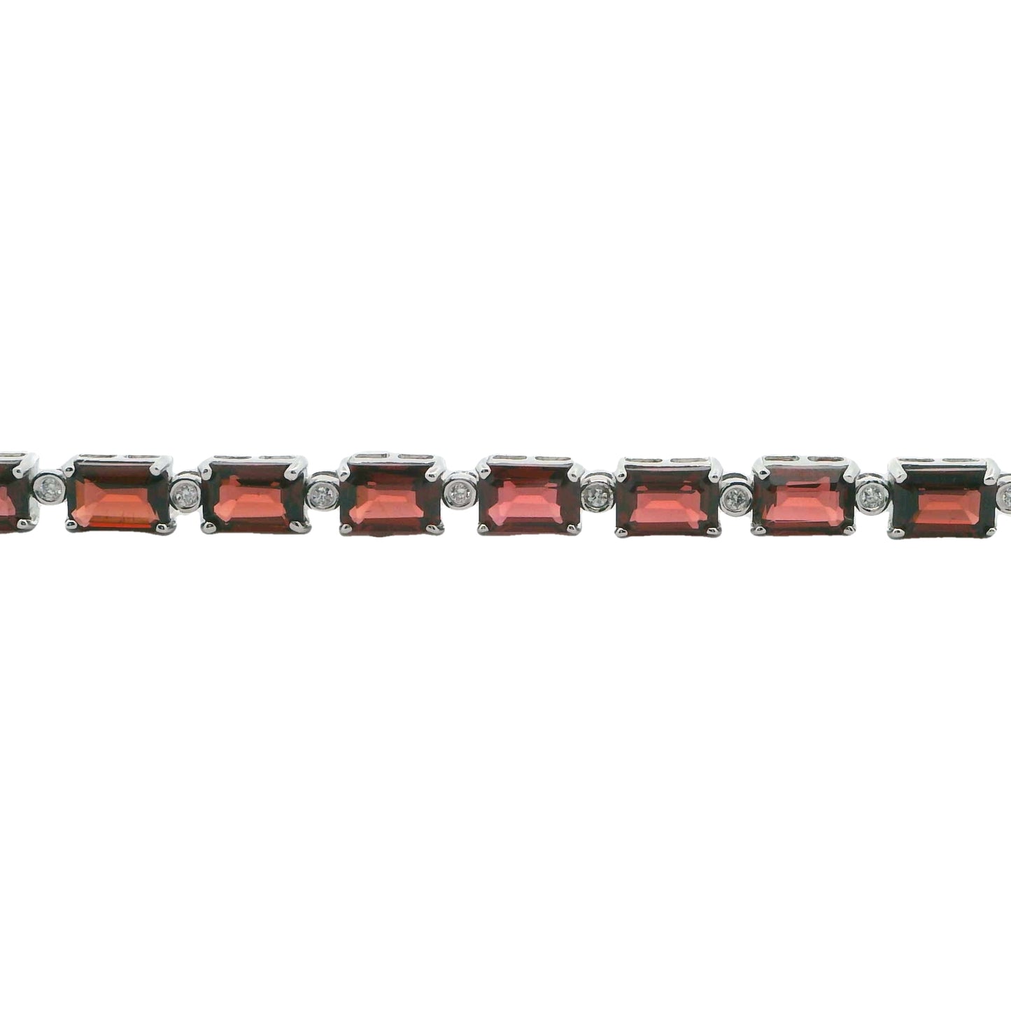 14K Gold Garnet & Diamond Bracelet