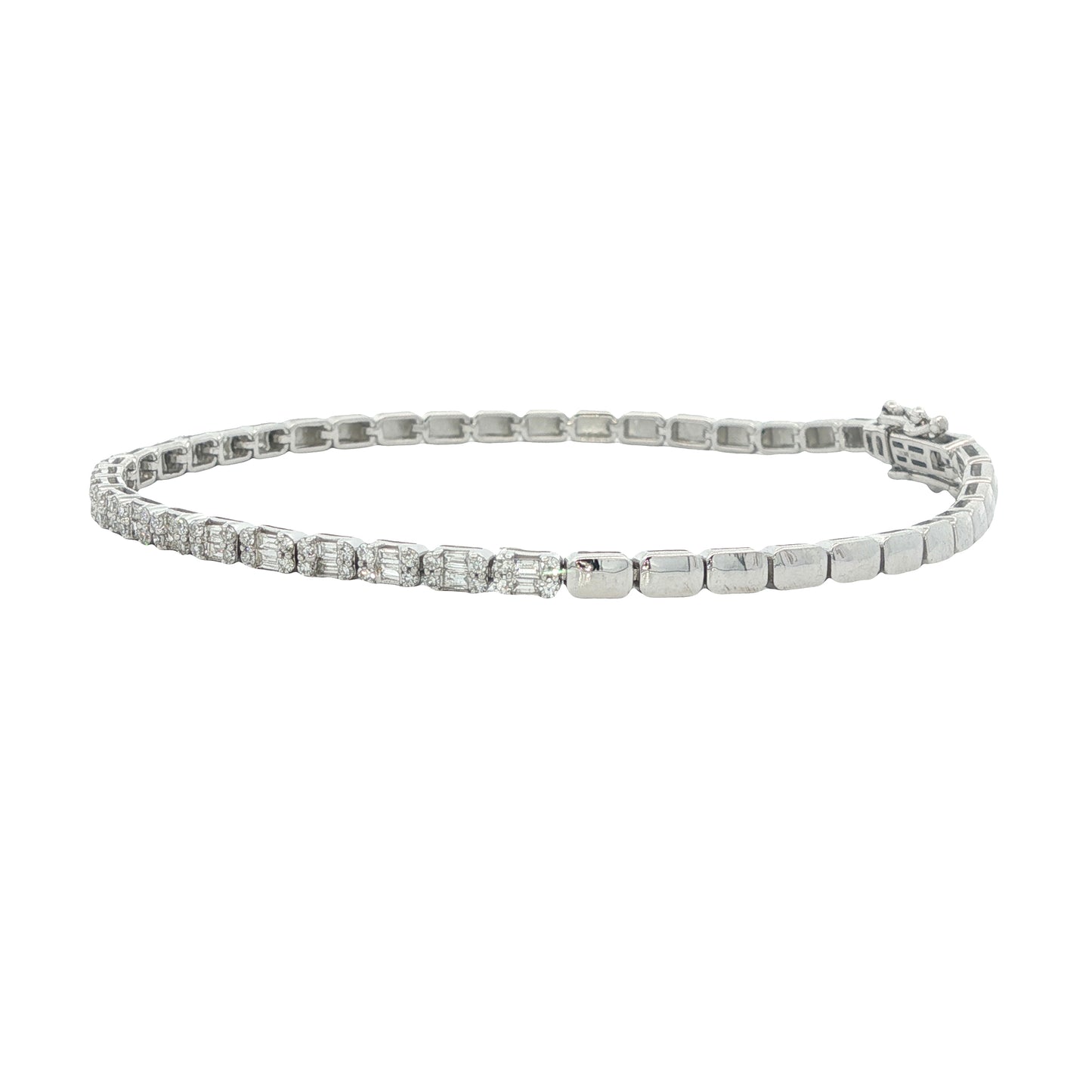 14K White Gold 0.73ct Diamond Bracelet