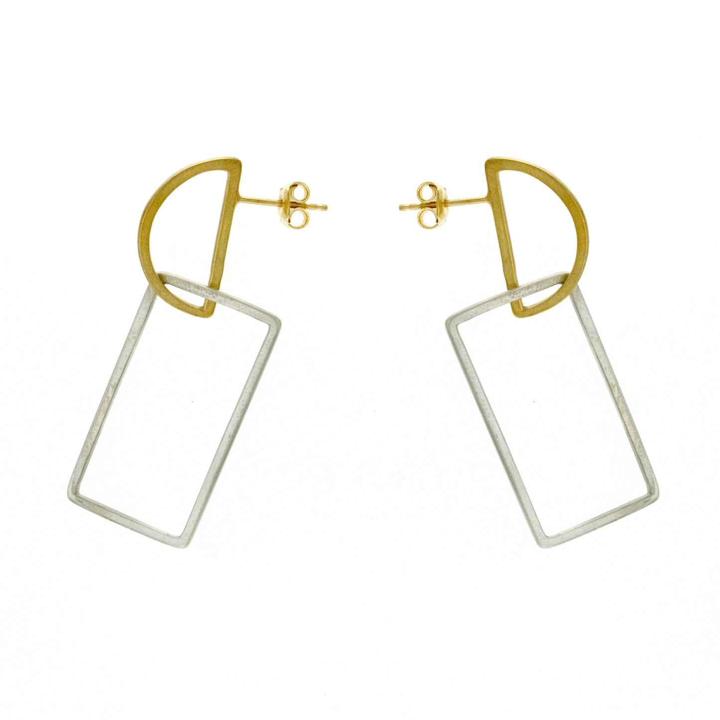 Mysterium Collection Crescent Rectangle Earrings