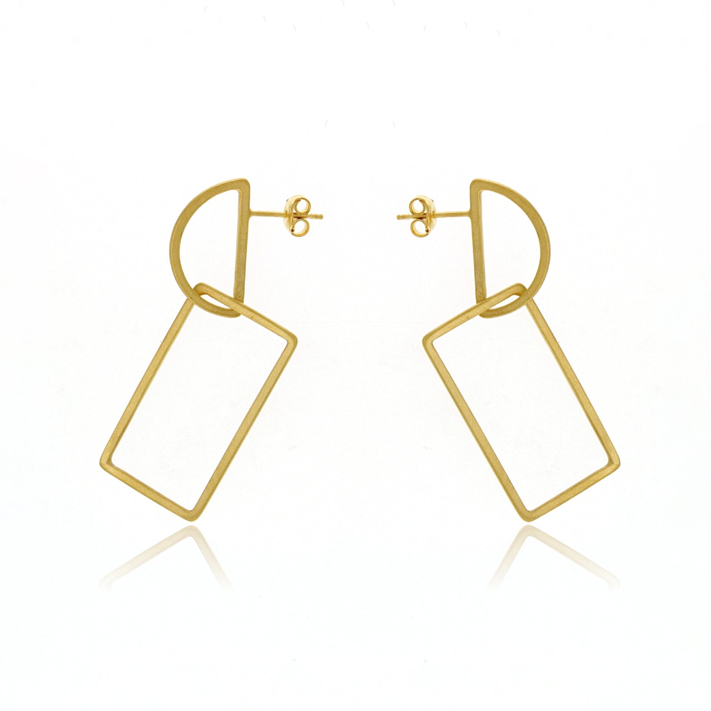 Mysterium Collection Crescent Rectangle Earrings