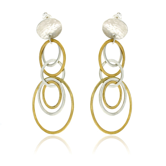 Mysterium Collection Long Circle Oval Earrings