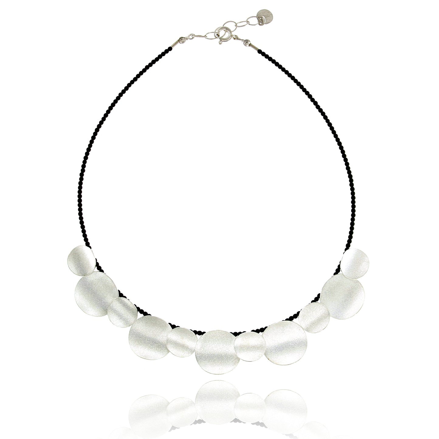 Mysterium Collection Curved Disc Onyx Necklace