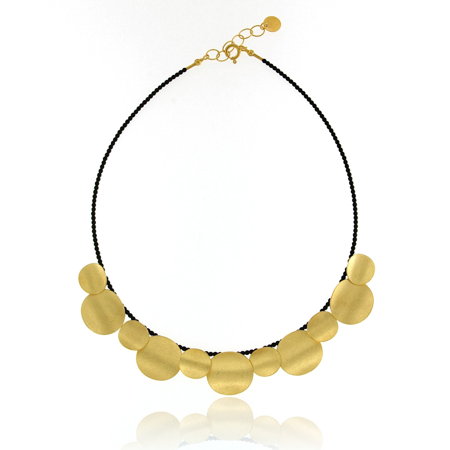 Mysterium Collection Curved Disc Onyx Necklace