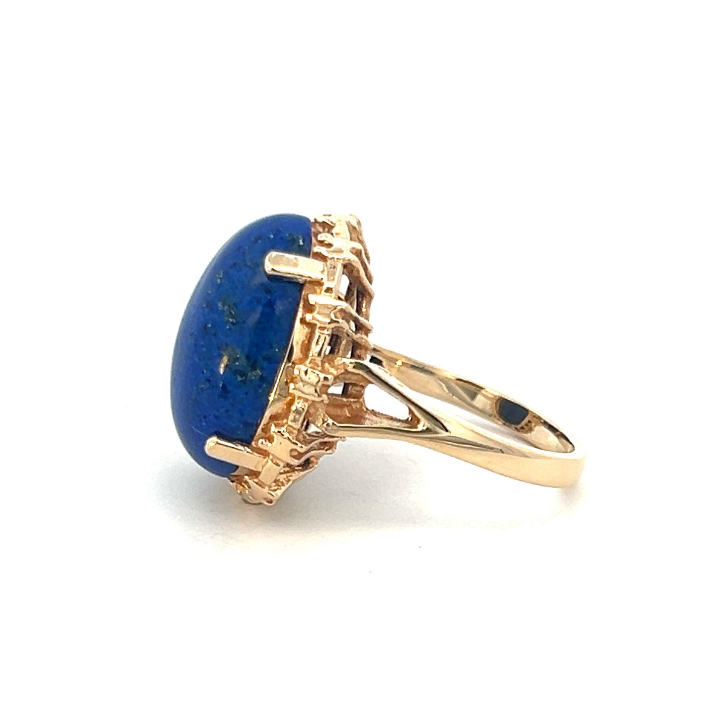 Vintage 14K Yellow Gold Lapis Lazuli Ring