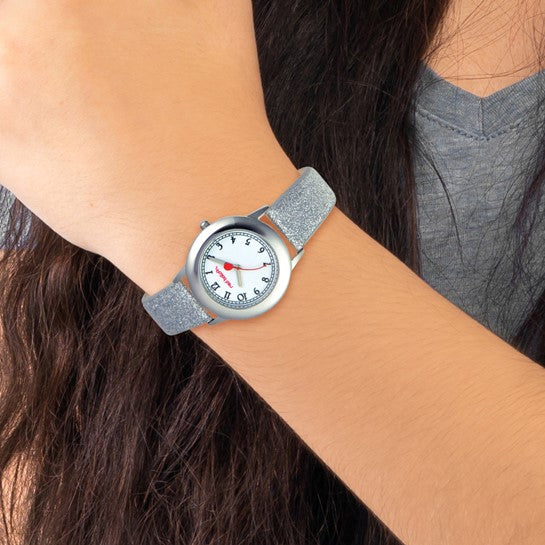 Kids 32mm Red Balloon Silver Strap Watch