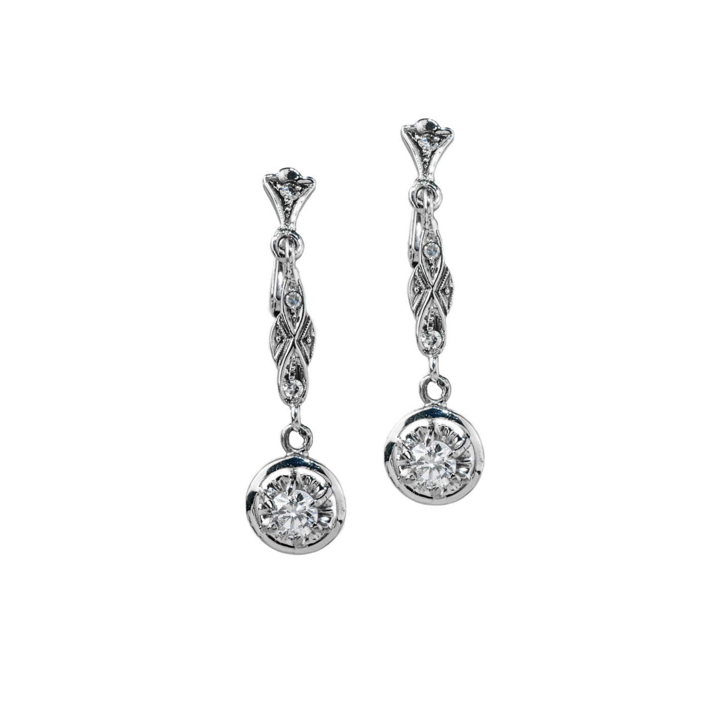 Estate Collection Art Deco Diamond Earrings