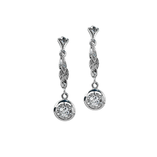 Estate Collection Art Deco Diamond Earrings