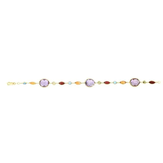 14K Yellow Gold Semi Precious Bracelet