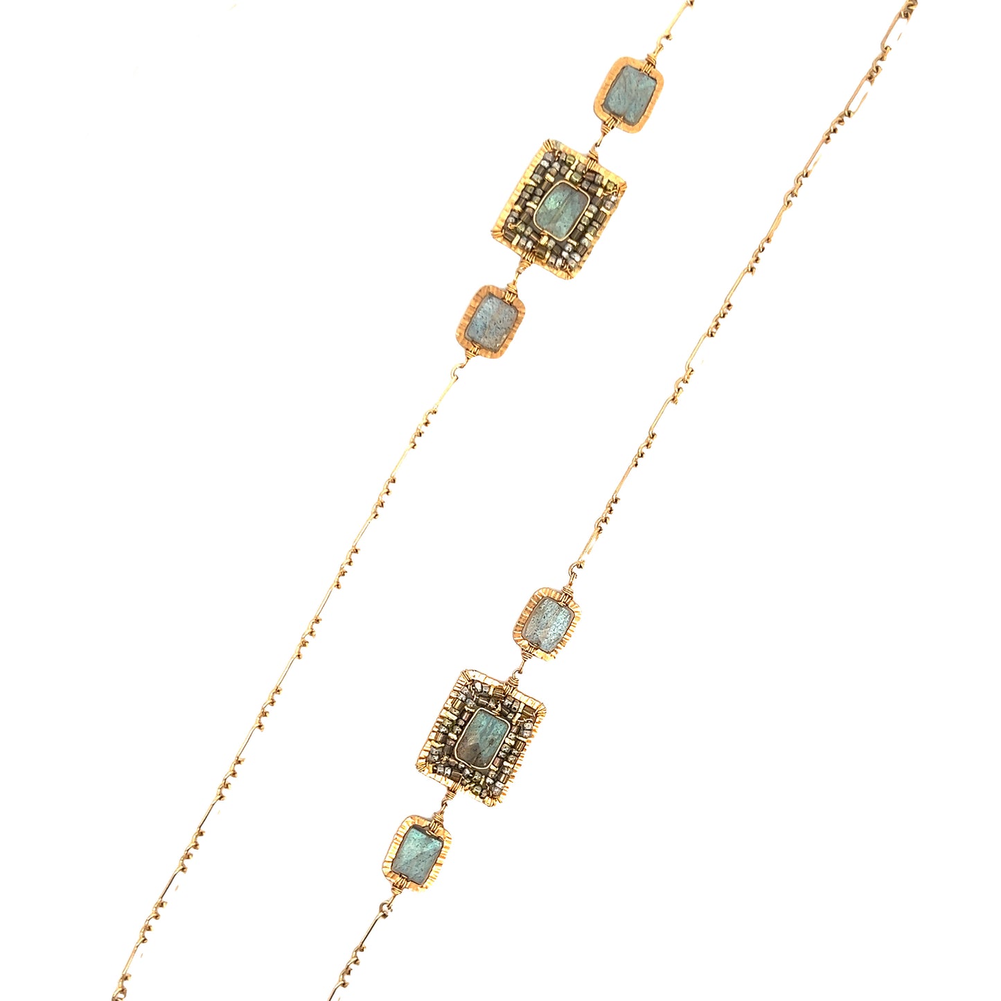 Dana Kellin Collection 38" Labradorite & Crystal Necklace