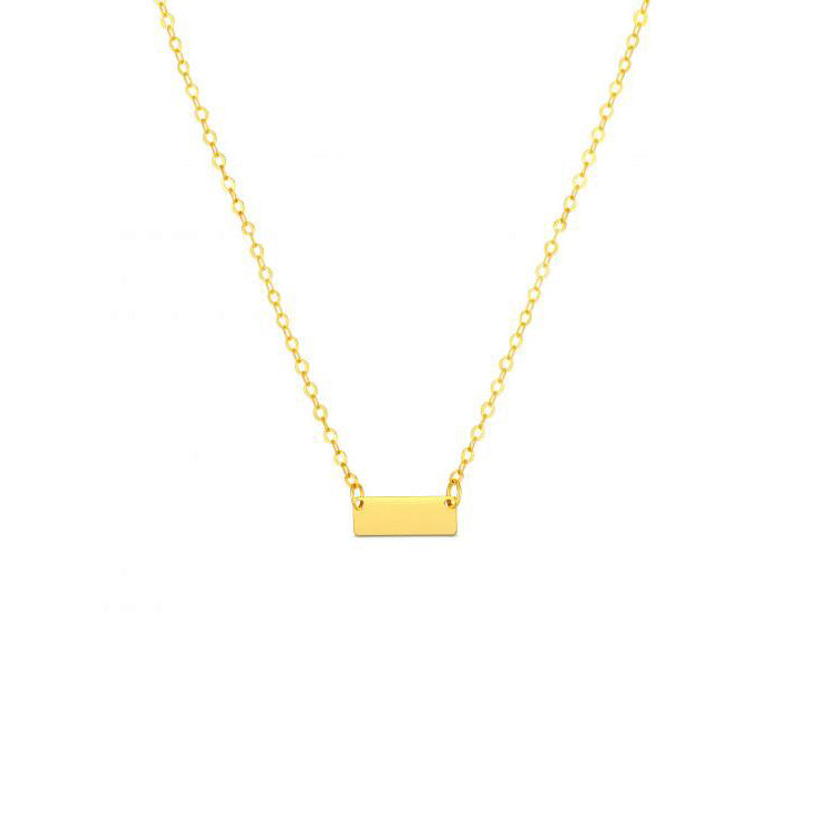 14K Yellow Mini Bar Pendant