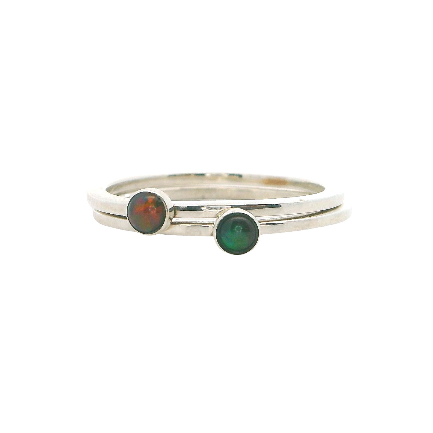 Tim Nelson Designs Sterling Opal Stacker Ring