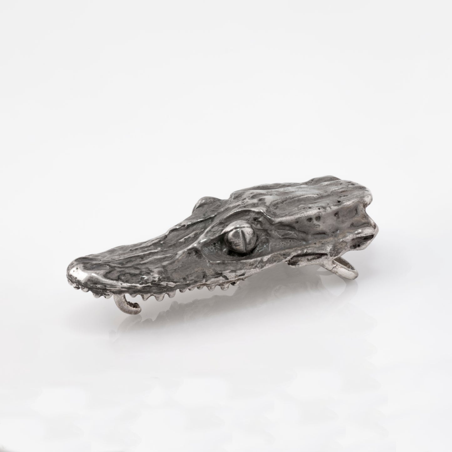 Charles Bezzell Sterling Silver Alligator Belt Buckle