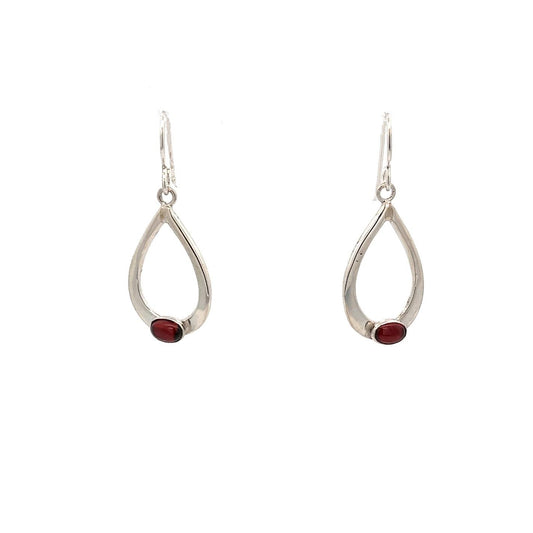 Vitrice McMurry Sterling Silver "Teardrop" Garnet Earrings