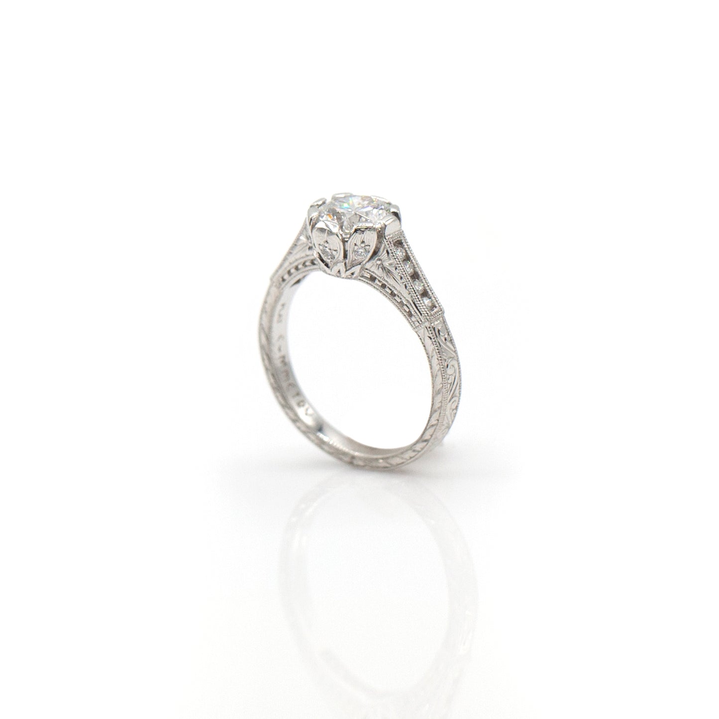 Tom Mathis Designs Platinum 1.52CT Diamond Engagement Ring Set
