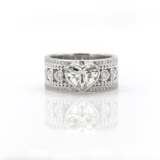 Tom Mathis Designs 2.45CT Heart-Shaped Diamond Ring