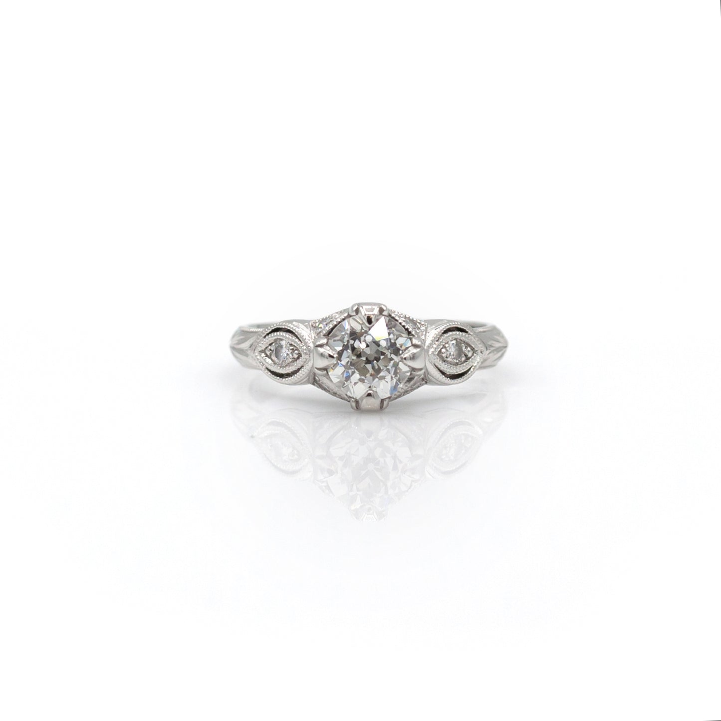 Tom Mathis Designs Platinum Diamond Engagement Ring