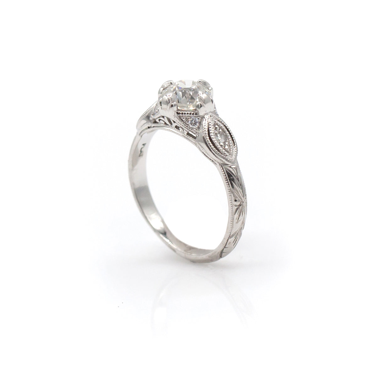 Tom Mathis Designs Platinum Diamond Engagement Ring