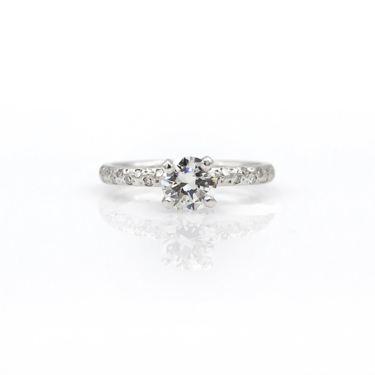 Estate Collection Platinum Diamond Engagement Ring Set