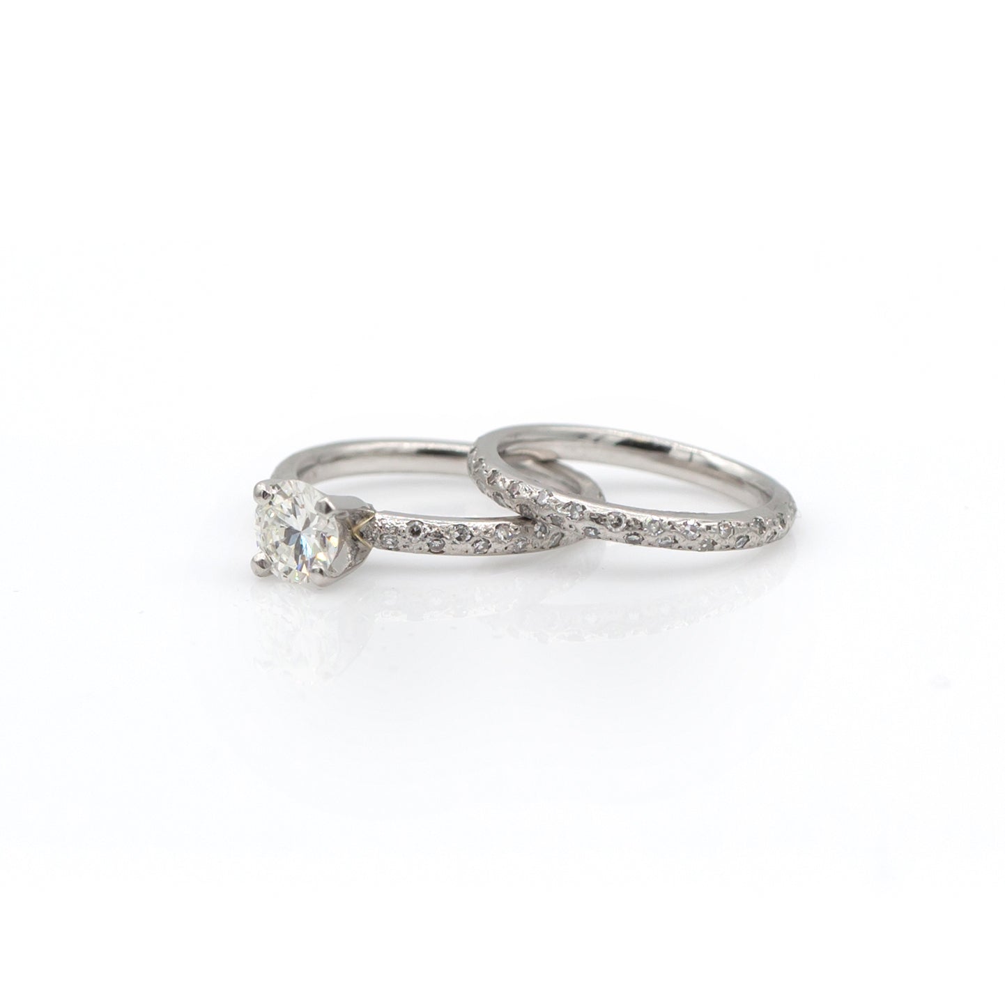 Estate Collection Platinum Diamond Engagement Ring Set