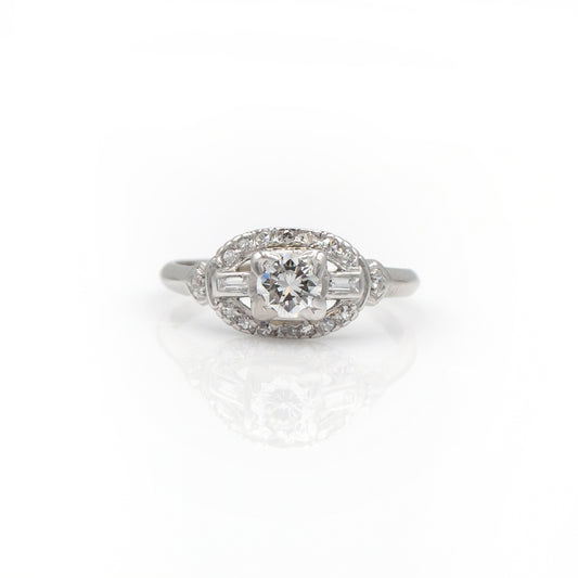 Estate Collection Art Deco Platinum Diamond Ring