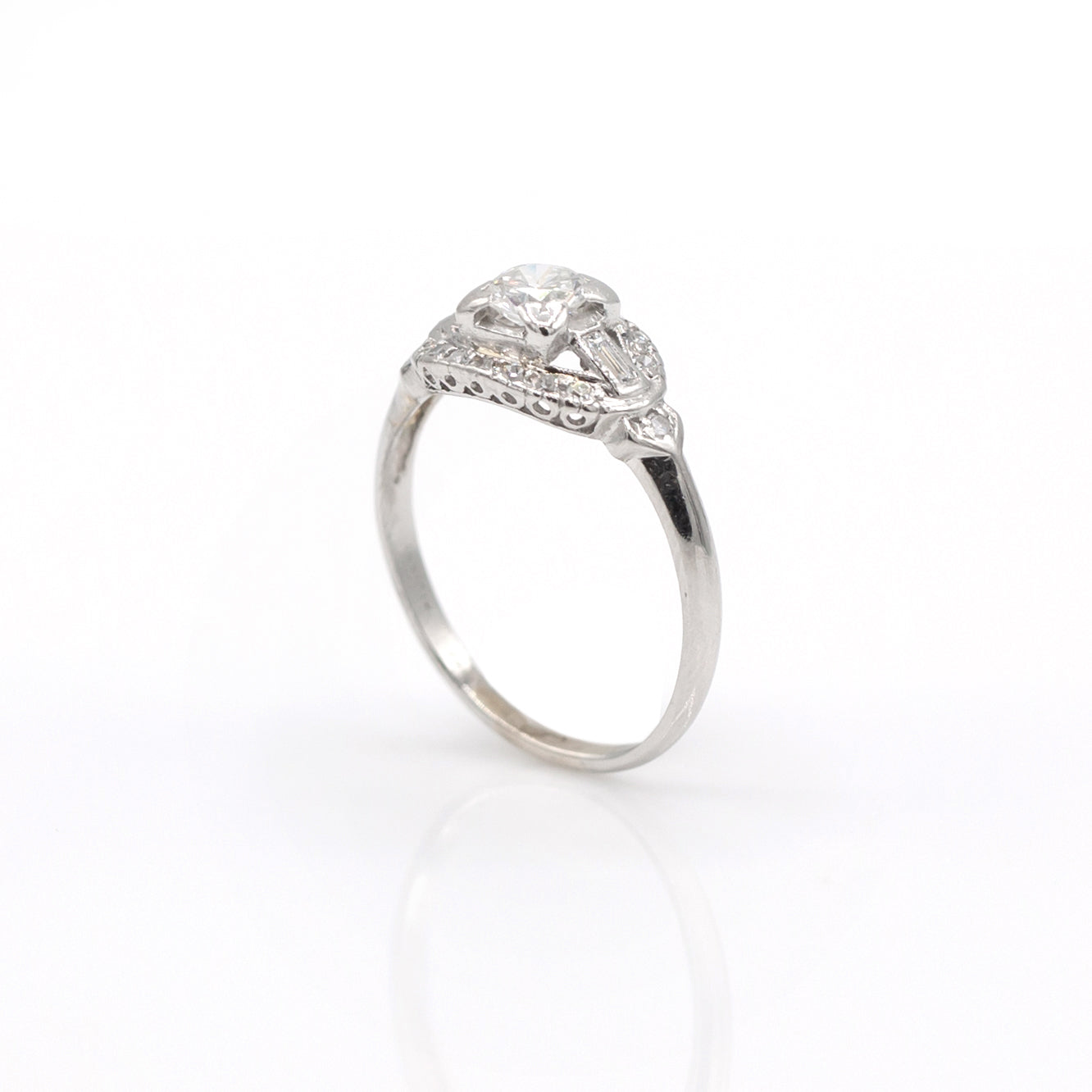 Estate Collection Art Deco Platinum Diamond Ring