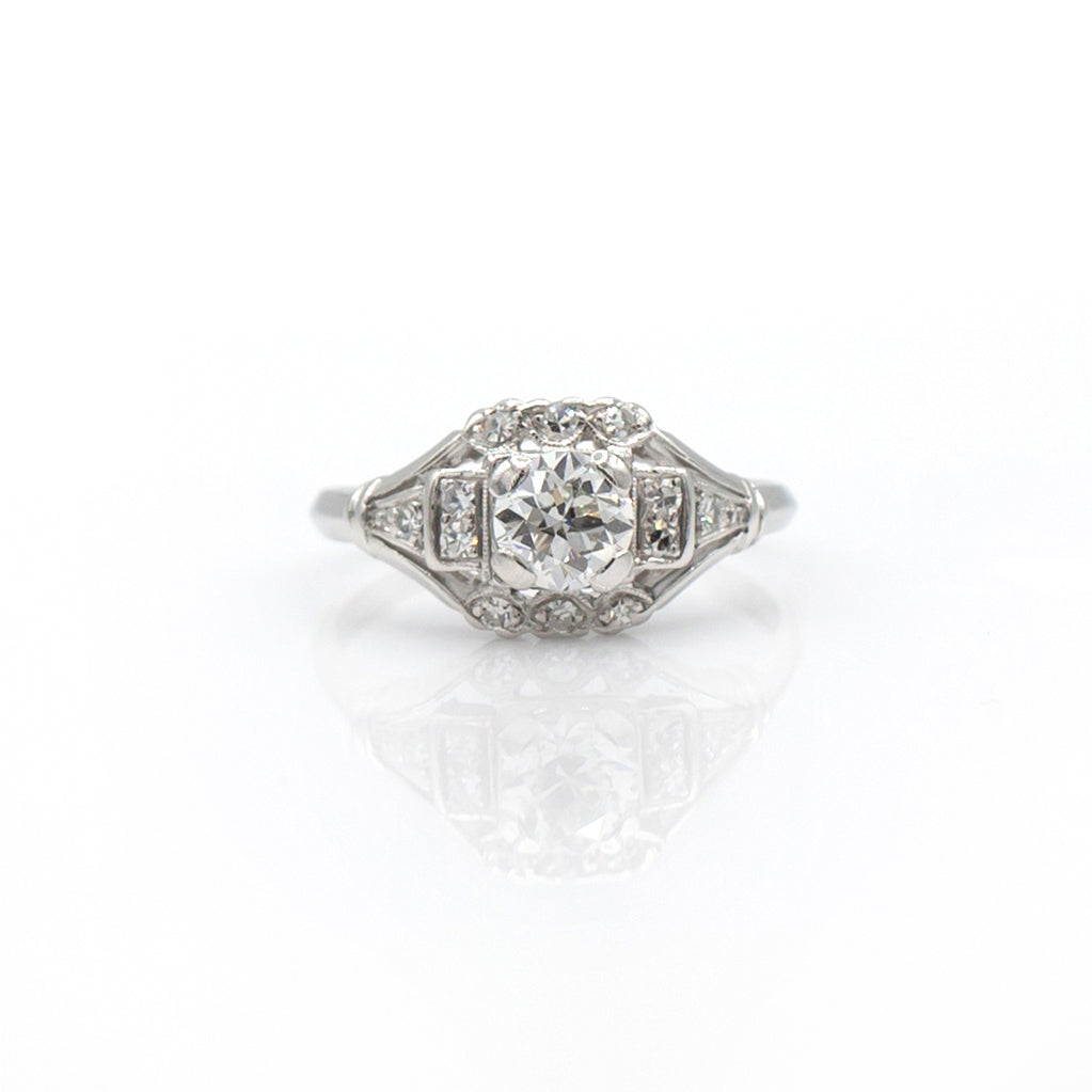 Estate Collection Art Deco Platinum Diamond Ring