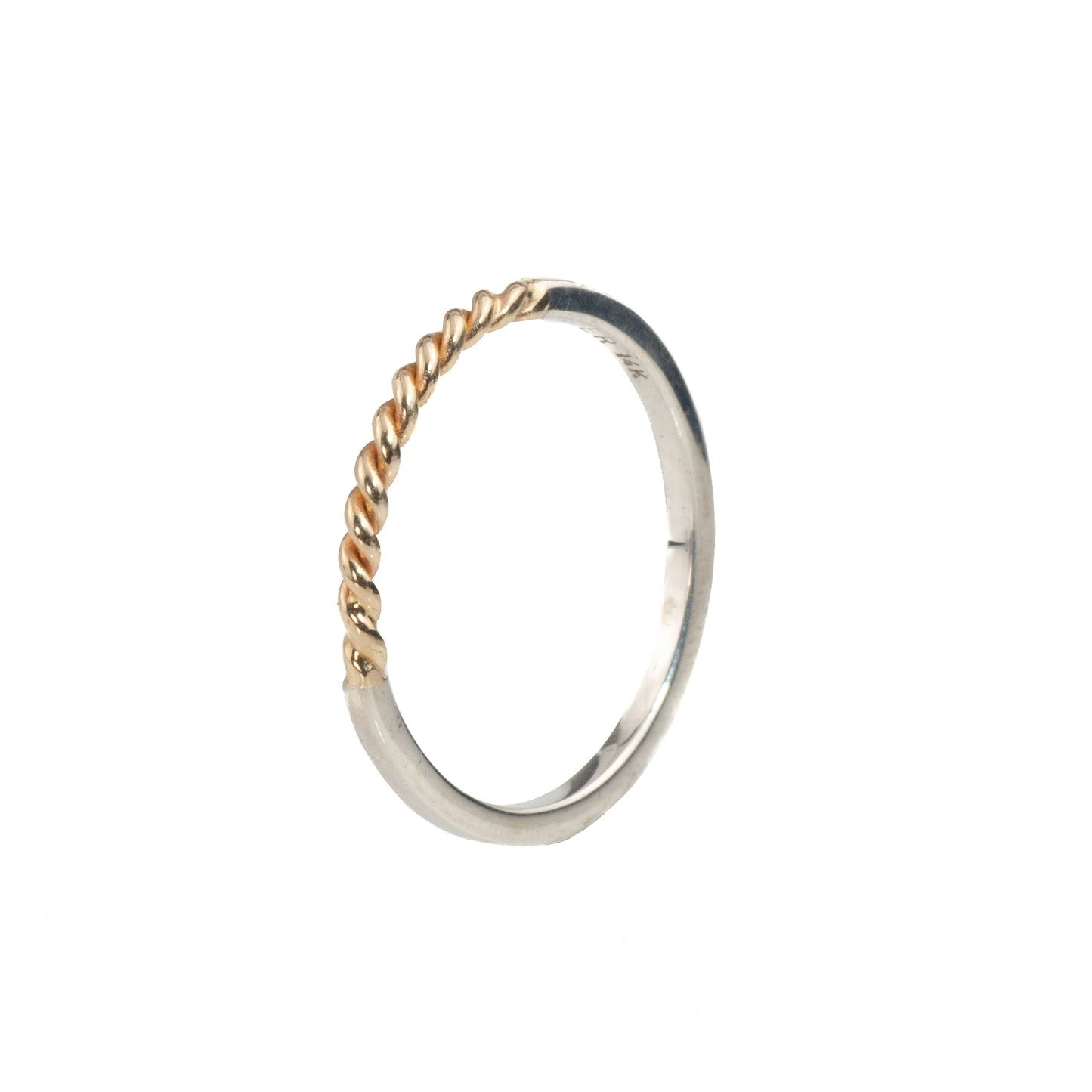 Tim Nelson Designs Sterling & Twisted 14K Yellow Gold Ring