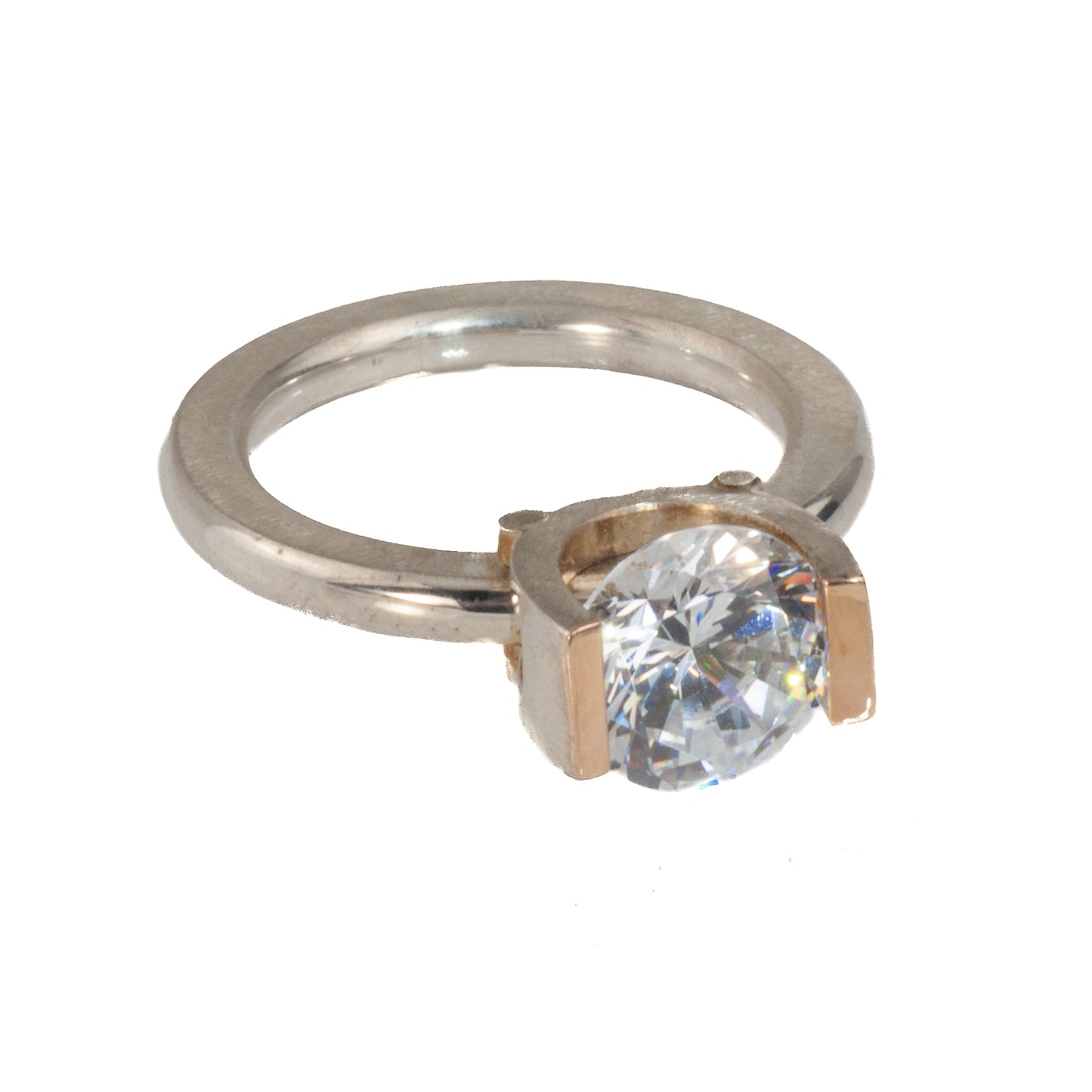 Mysterium Collection Tension Set Cubic Zirconia Ring