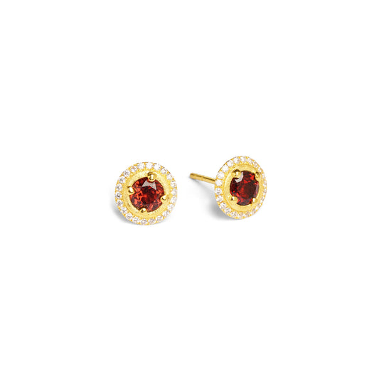 Bernd Wolf Collection "Disenia" Garnet & CZ Earrings