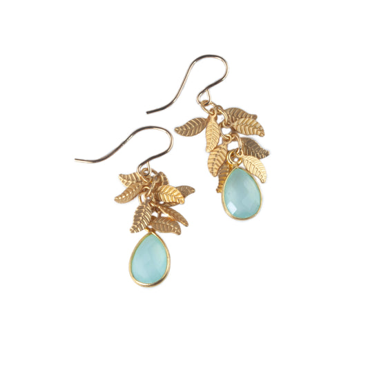 Anna Hollinger Collection Aqua Chalcedony Earrings