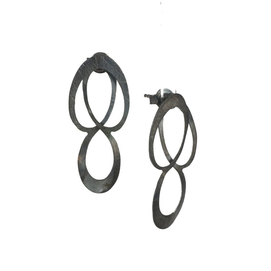 Mysterium Collection "Triple Ovals" Sterling Earrings