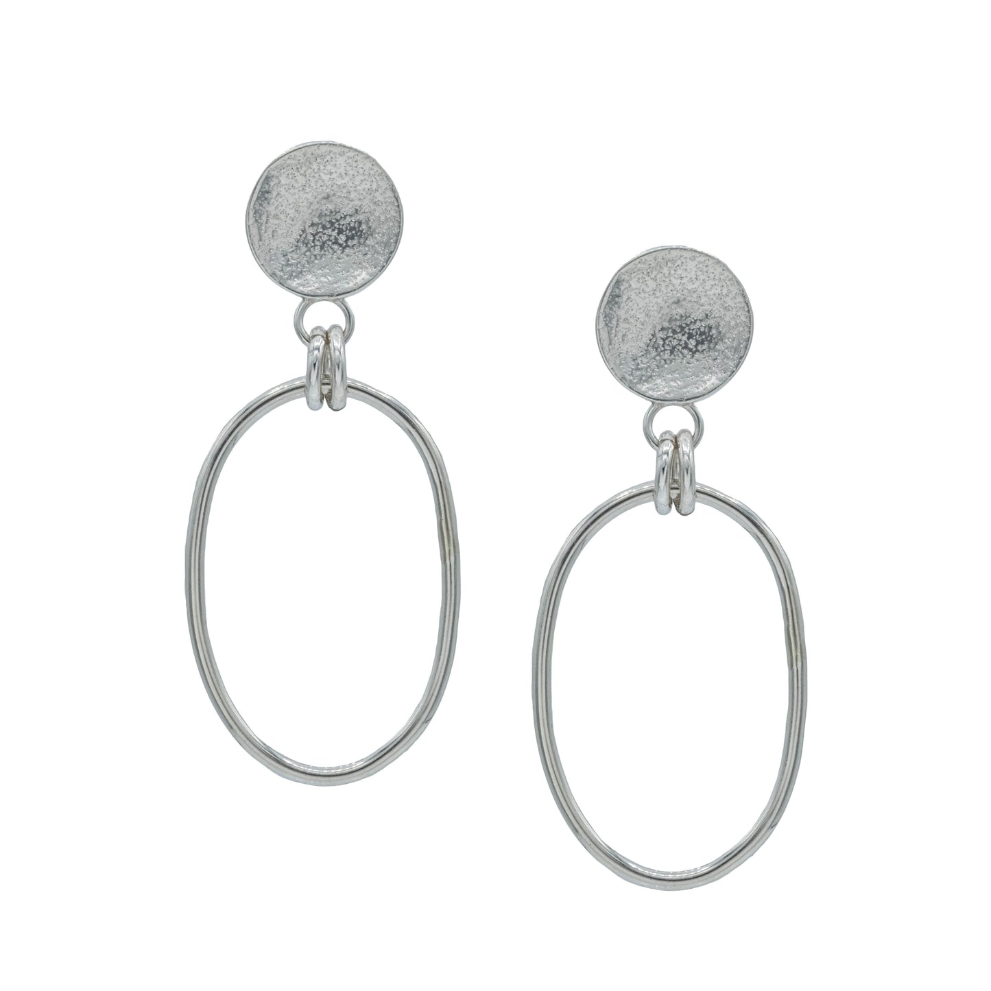 Vitrice McMurry Sterling Oval Hoop Earrings