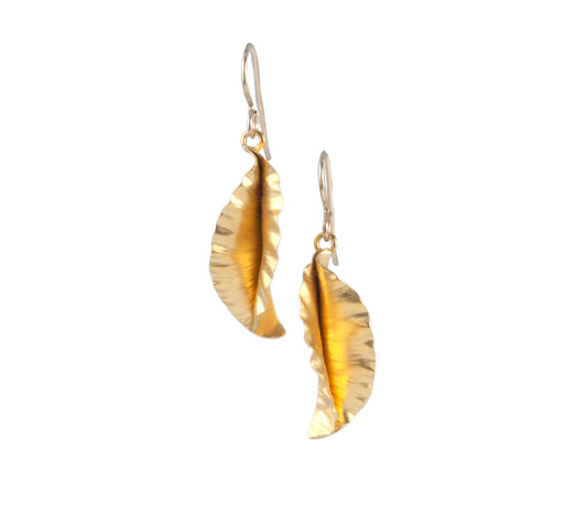 Vitrice McMurry Hammered Leaf Earrings (Large)