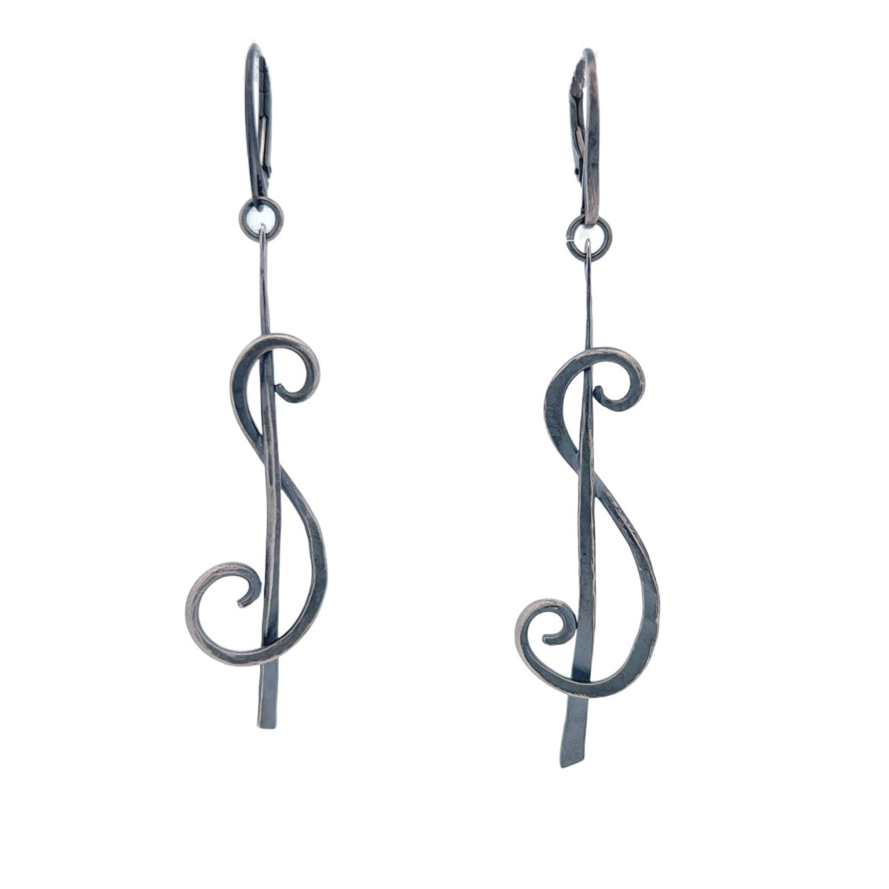 James Carter Sterling Silver Treble Clef Earrings