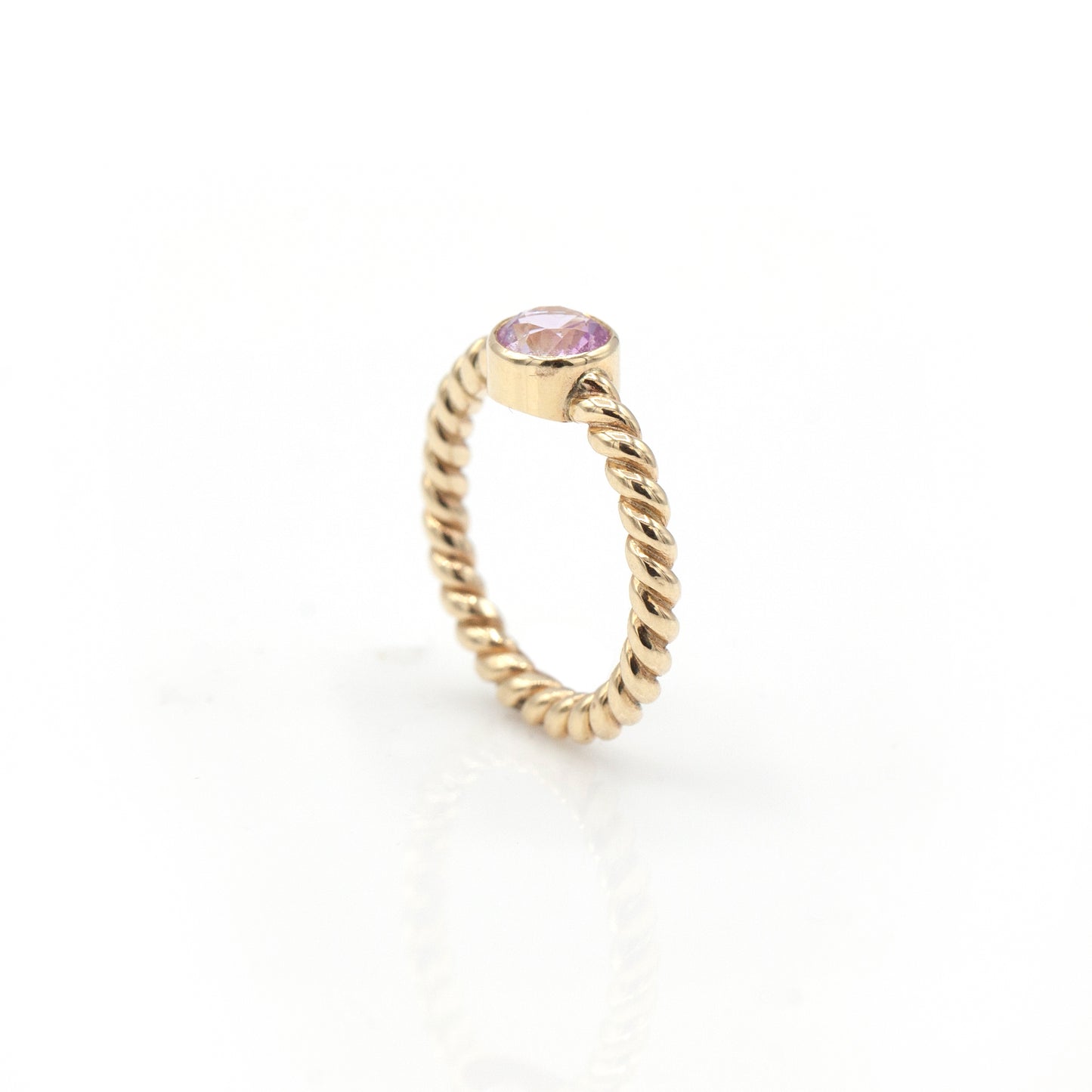 14K Pink Sapphire Ring