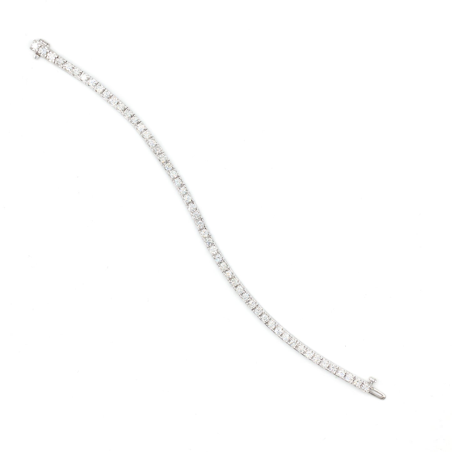14K White Gold 4.05CT Diamond Tennis Bracelet