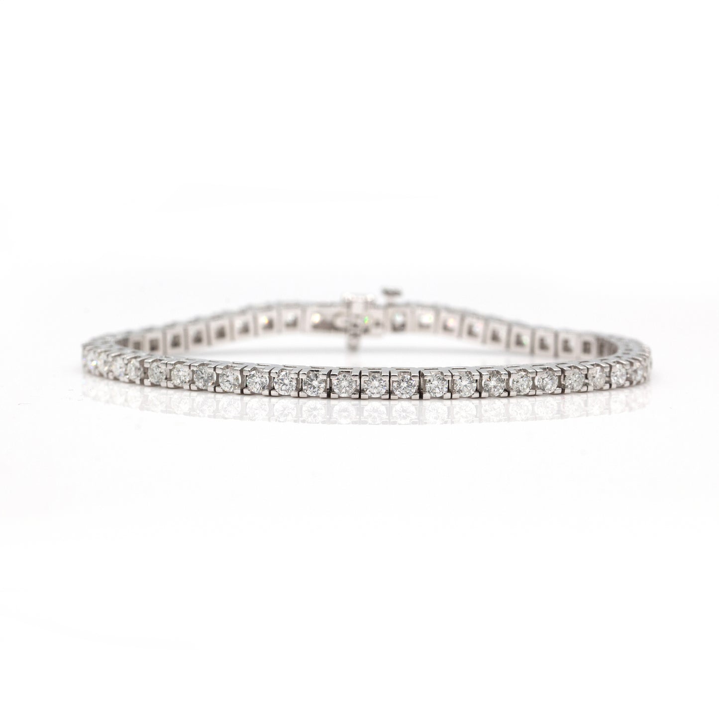 14K White Gold 5.02CT Diamond Tennis Bracelet