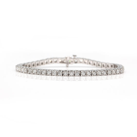 14K White Gold 7.05CT Diamond Tennis Bracelet