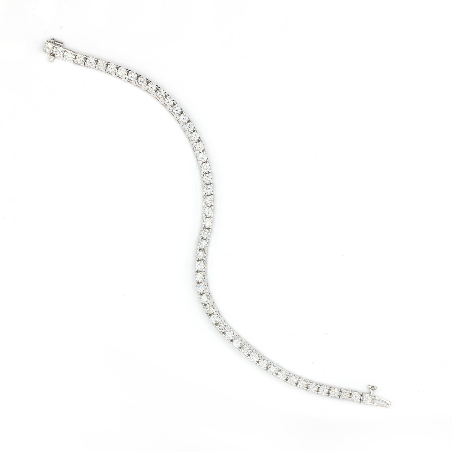 14K White Gold 7.05CT Diamond Tennis Bracelet